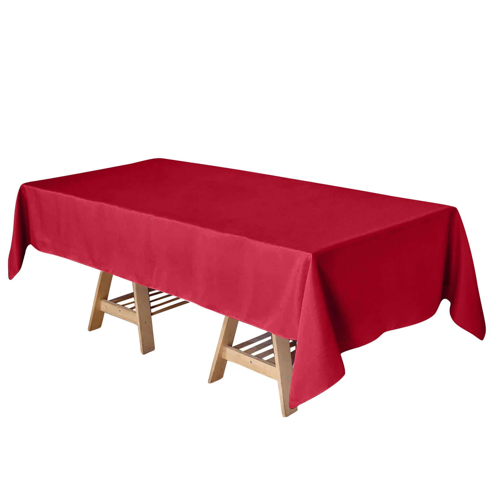 Stylish & Durable Wine Polyester 60x102 Rectangle Tablecloth - Great Deal!