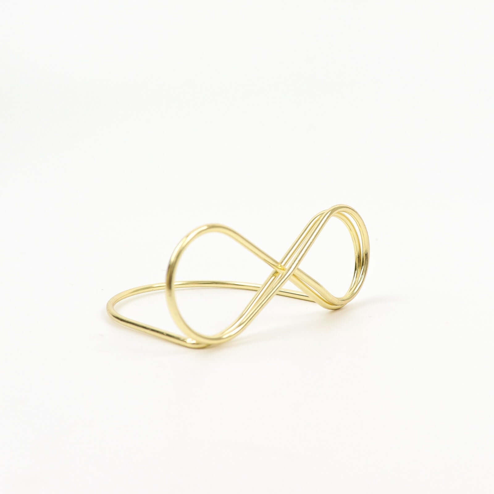 Hot Deal! 10-Pack Gold Metal Infinity Design Card Holder Stands for Weddings and Events