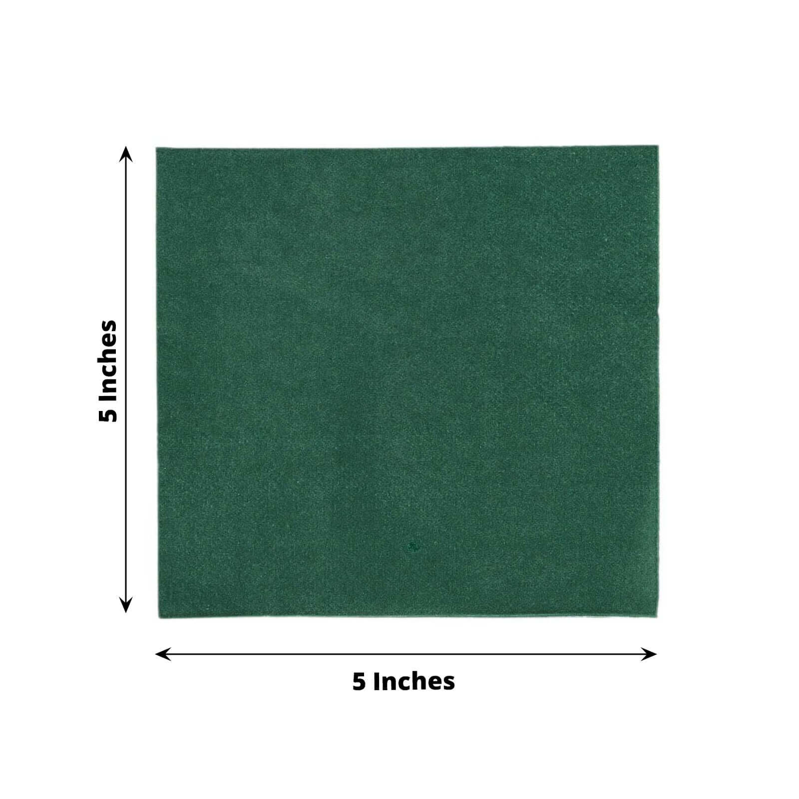 Get 50-Pack of 2-Ply Disposable Soft 18GSM Hunter Emerald Green Cocktail Paper Beverage Napkins