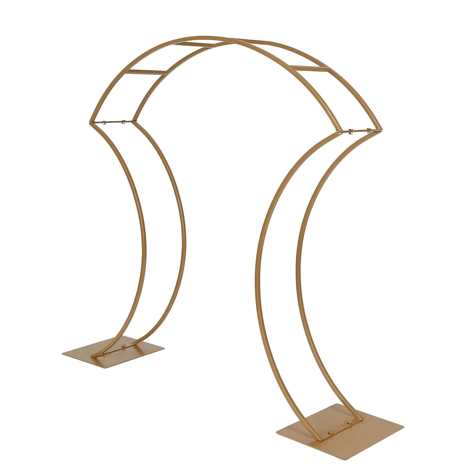 Hot Sale! Gold Metal Curvy Floral Arch Frame Wedding Table Centerpiece 38"