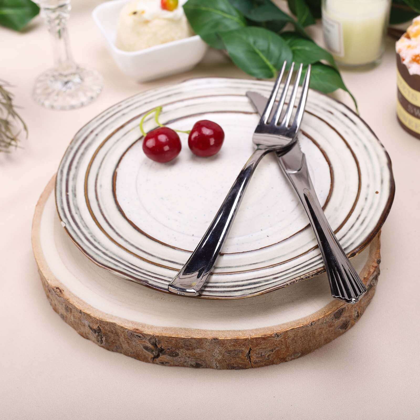 Versatile Rustic Round Poplar Wood Slices - 9 Dia Table Centerpieces