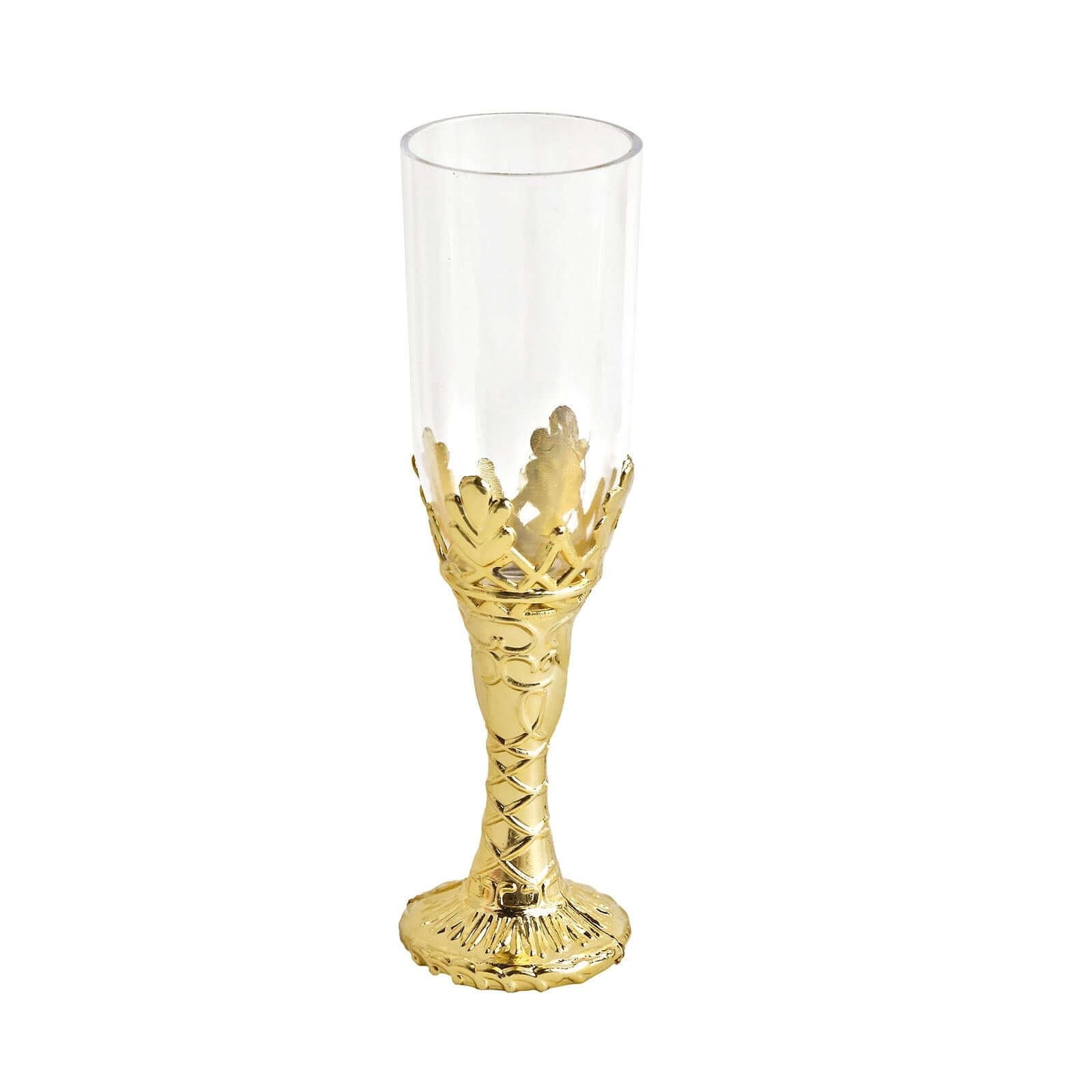 12-Pack Clear Gold Plastic Mini Champagne Bottle Style Fillable Candy Treat Favor Boxes
