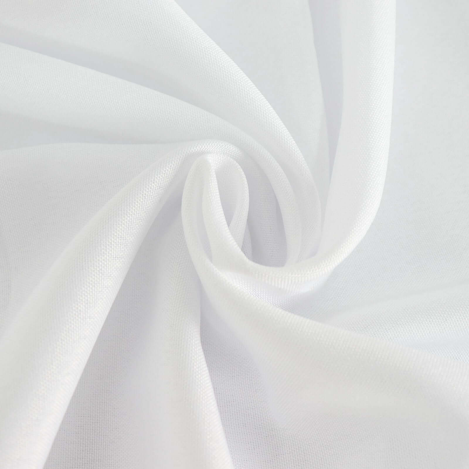 Wrinkle-Resistant White Polyester 60x126 Rectangle Tablecloth for Weddings & Parties