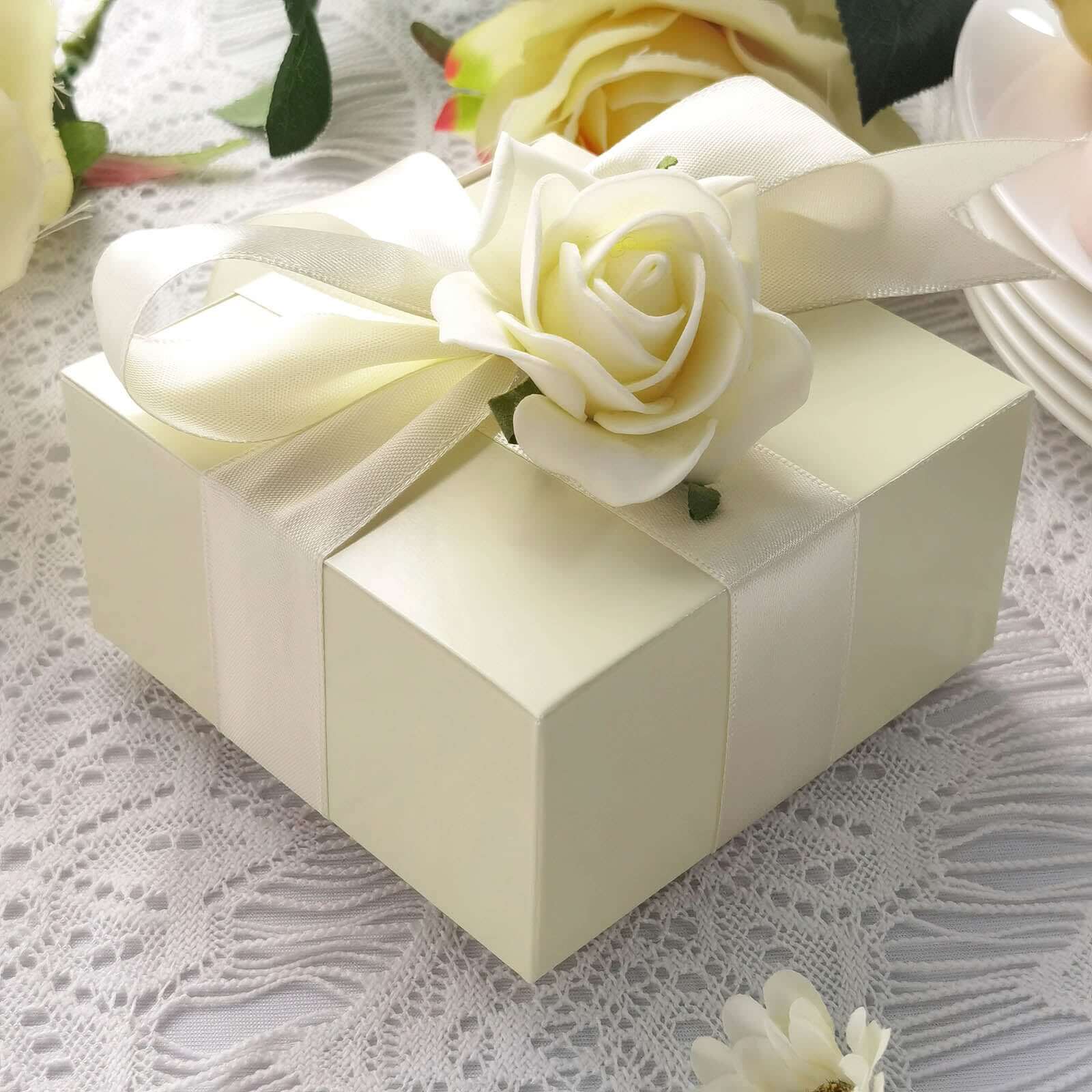 Get 100-Pack Ivory 4x4x2 DIY Cake & Cupcake Party Favor Gift Boxes