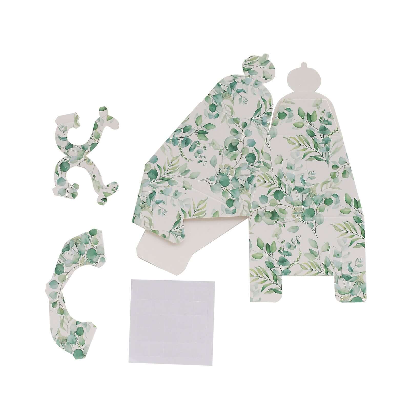 25-Pack Tea Time Mini Teapot Party Favor Boxes with Eucalyptus Greenery - Great Gift Idea
