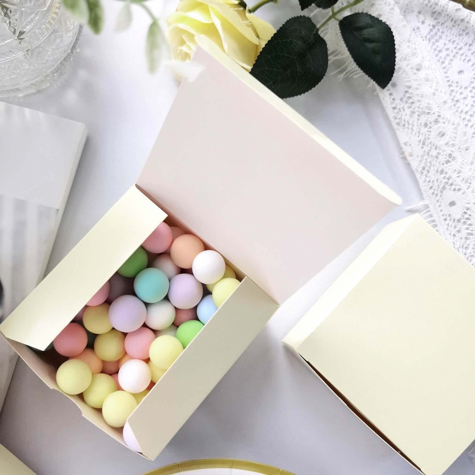 Get 100-Pack Ivory 4x4x2 DIY Cake & Cupcake Party Favor Gift Boxes