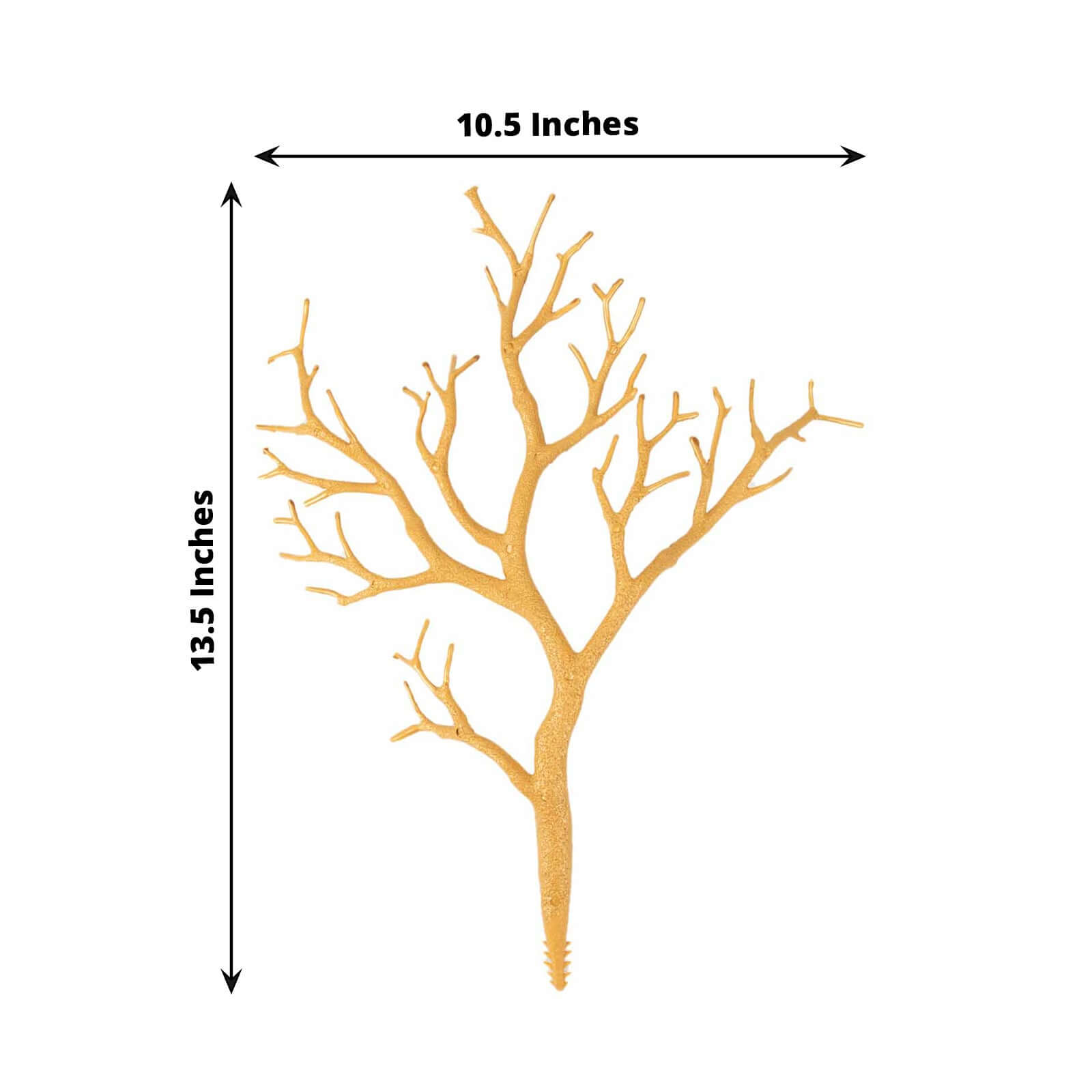 10-Piece Set of Metallic Gold Artificial Manzanita Tree Branches - Ideal for Vase Filler, Home & Wedding Decor