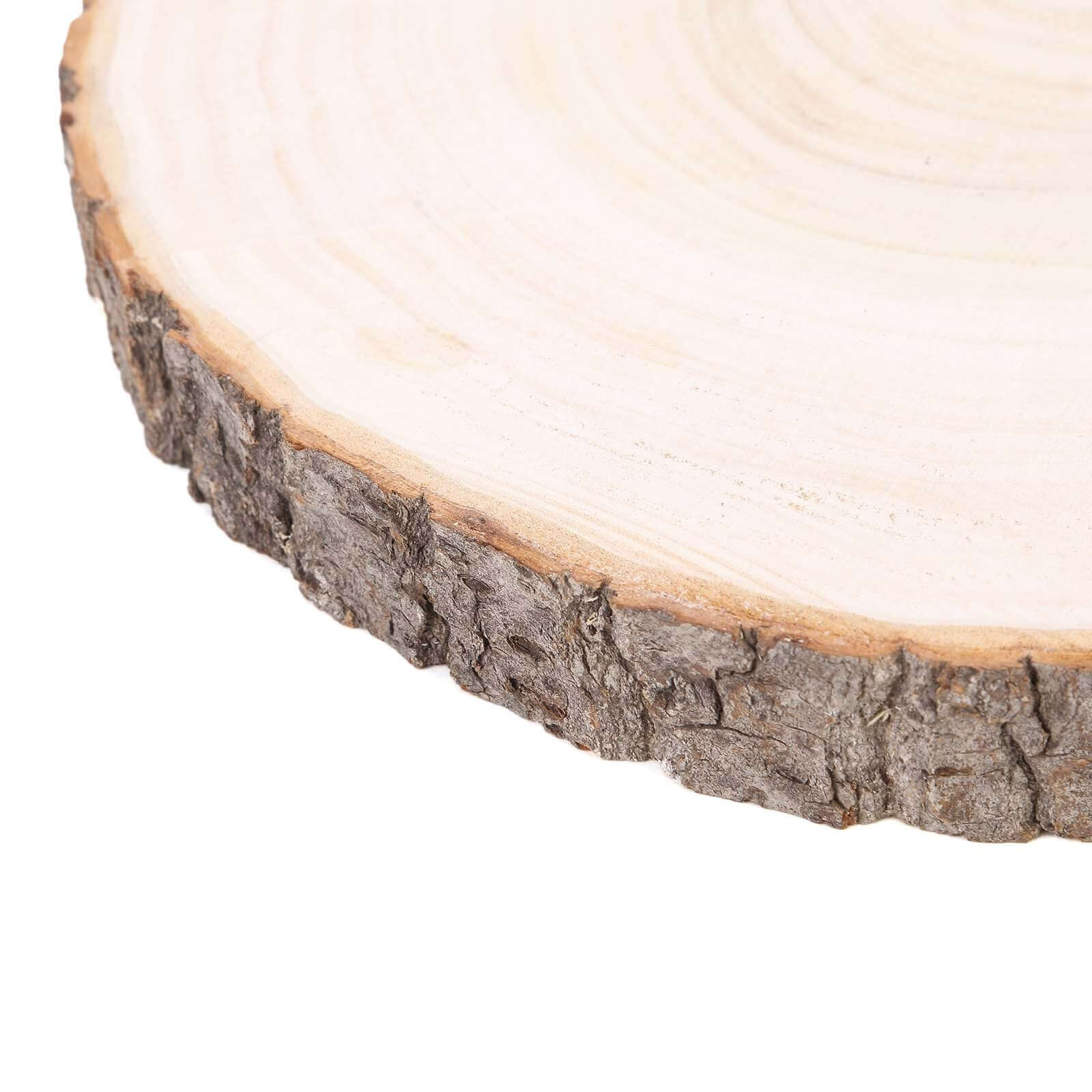12 Dia Rustic Poplar Wood Slices - Ideal Wedding Table Centerpieces