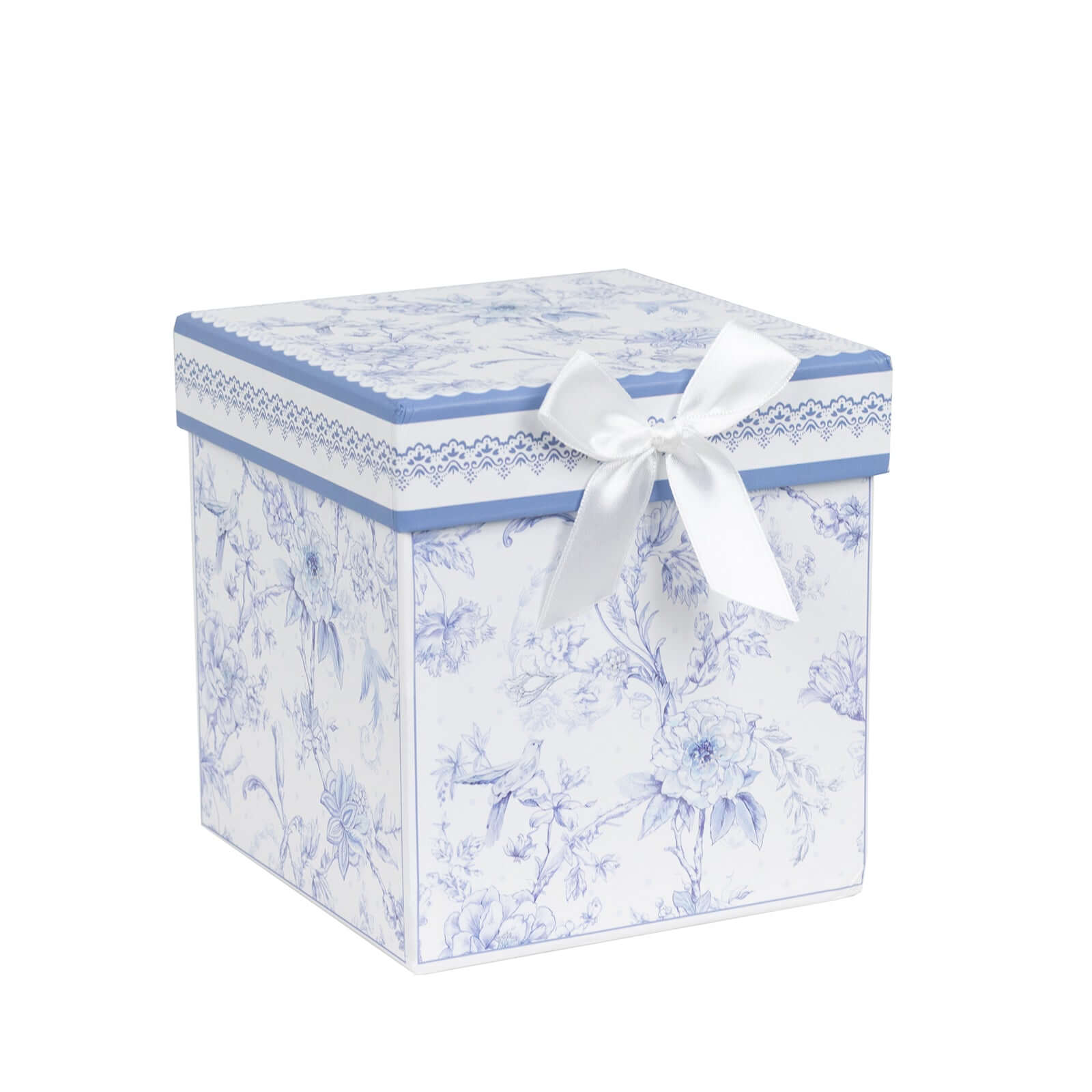 Premium French Toile Porcelain Teapot and Cup Set - Ideal Bridal Shower Gift with Keepsake Box