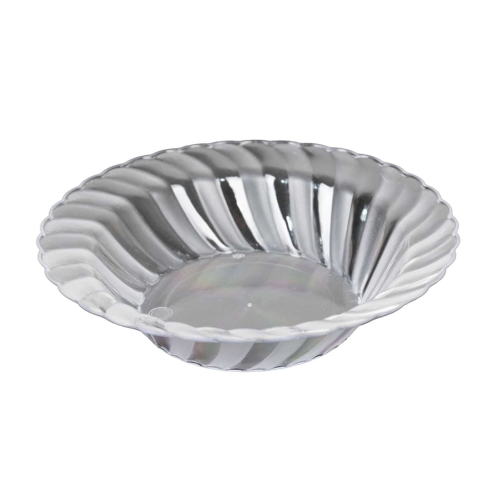 Hot Deal! 10-Pack Durable Disposable 5oz Clear Flared Hard Plastic Fruit Bowls for Desserts