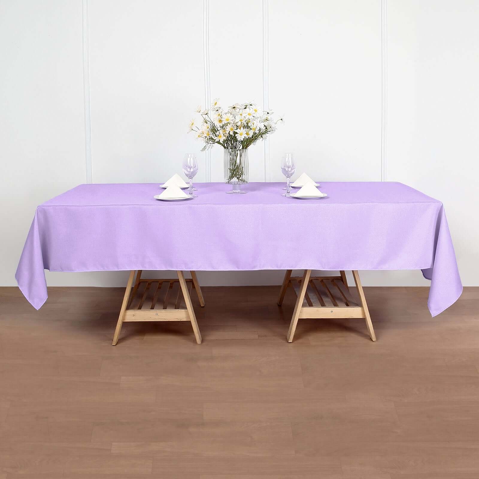 Stylish & Durable Lavender Lilac Polyester 60x102 Rectangle Tablecloth