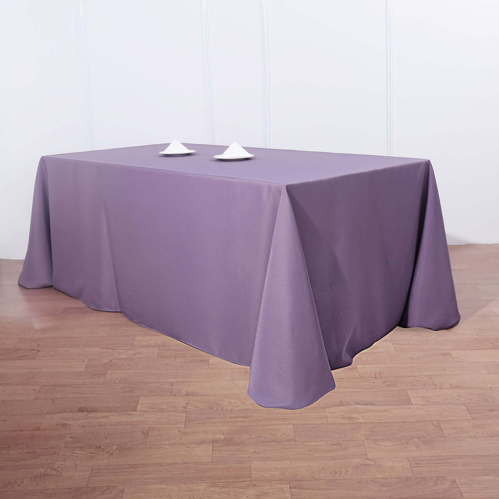 Wrinkle-Resistant Seamless Violet Amethyst Polyester Rectangle Tablecloth 90x132