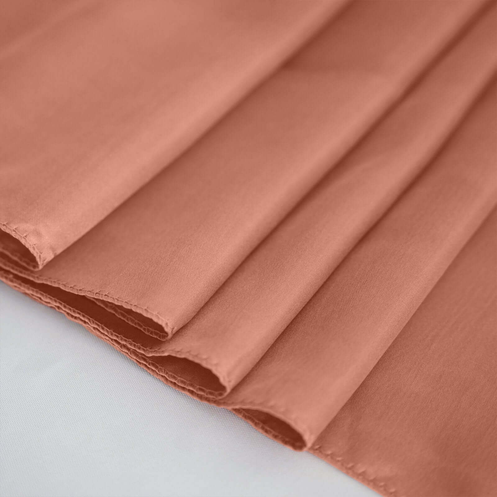 Exclusive Seamless Terracotta Satin Tablecloth 90x132