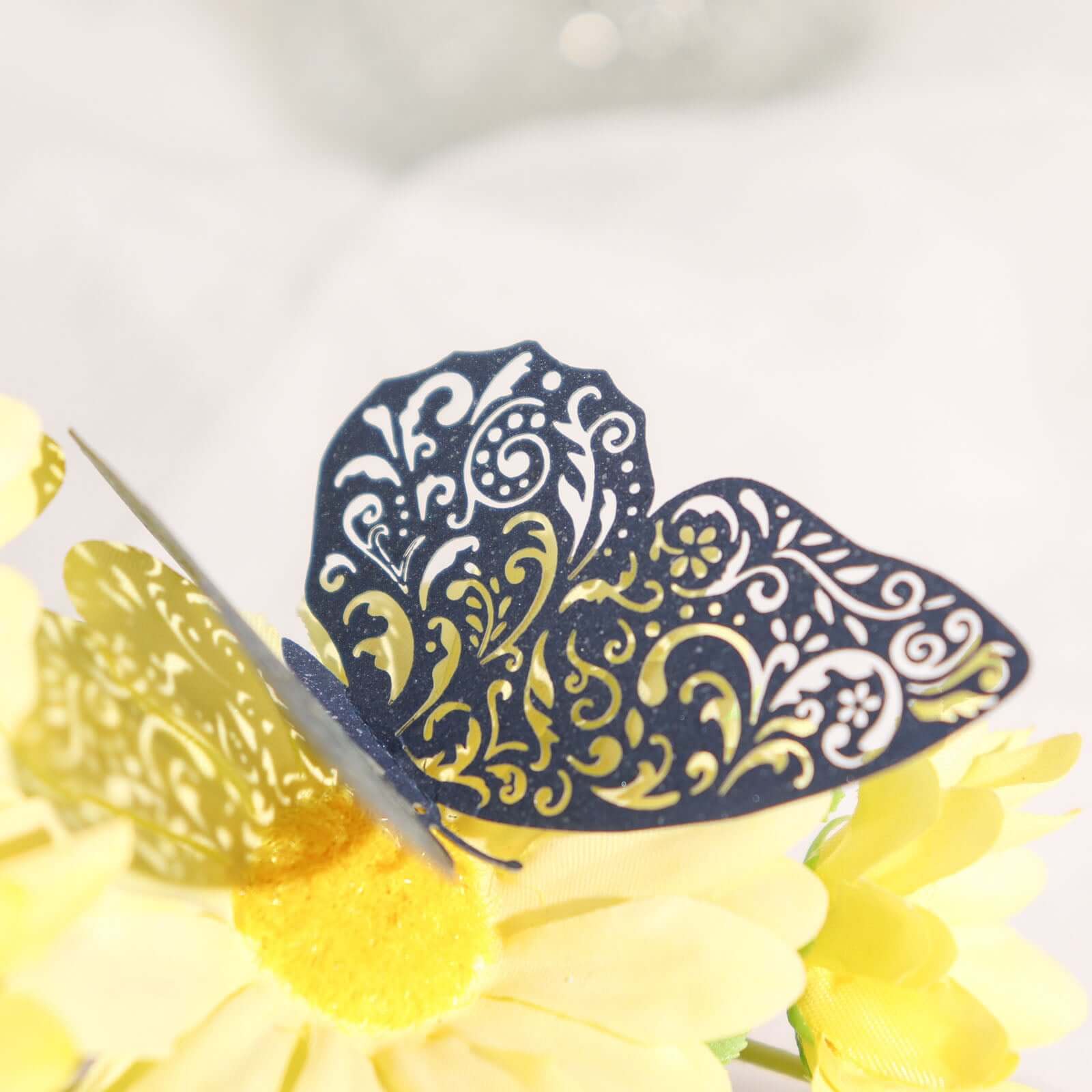 Hot Sale! 12-Pack Navy Blue 3D Butterfly Wall Decals - DIY Removable Stickers for Eye-Catching Decor