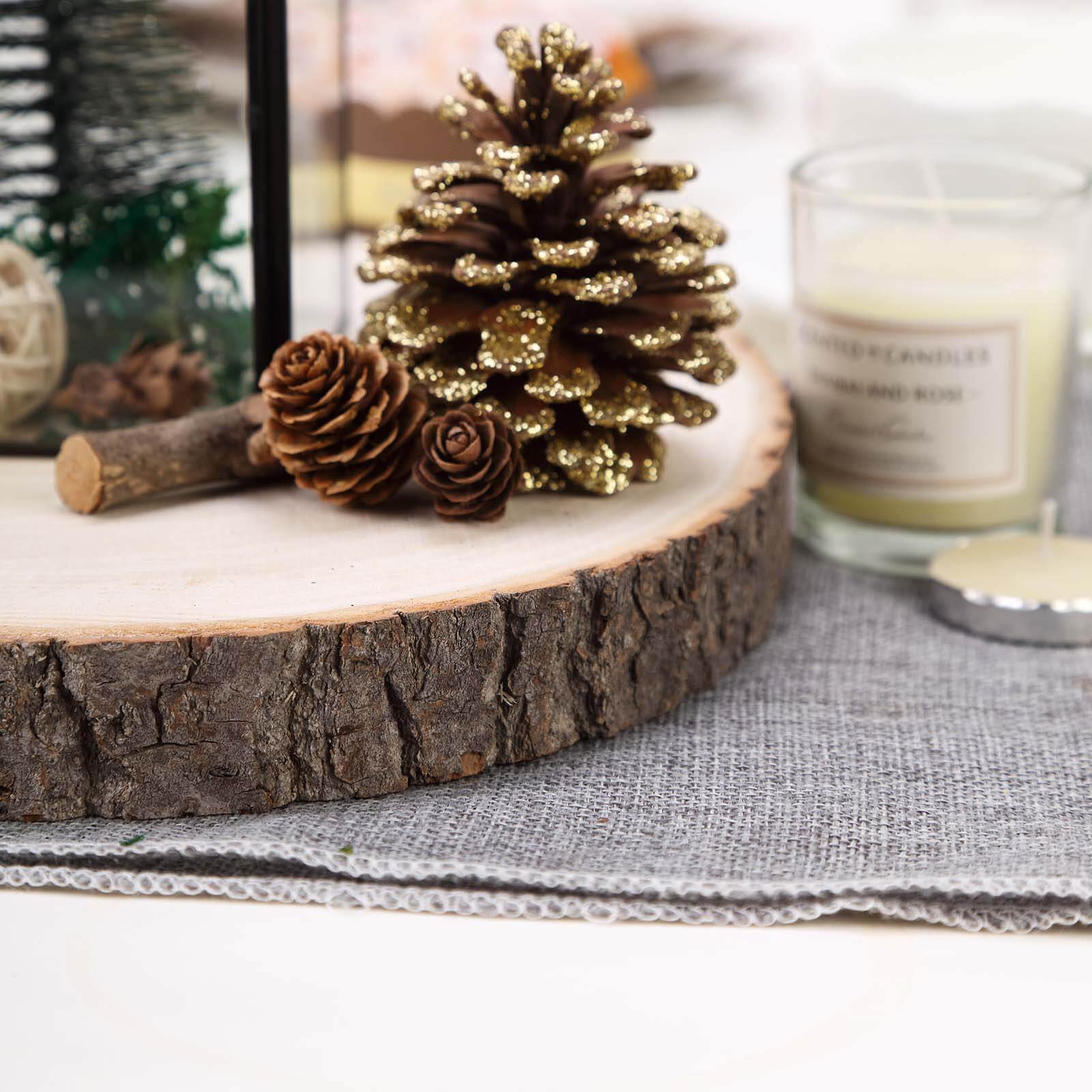 12 Dia Rustic Poplar Wood Slices - Ideal Wedding Table Centerpieces