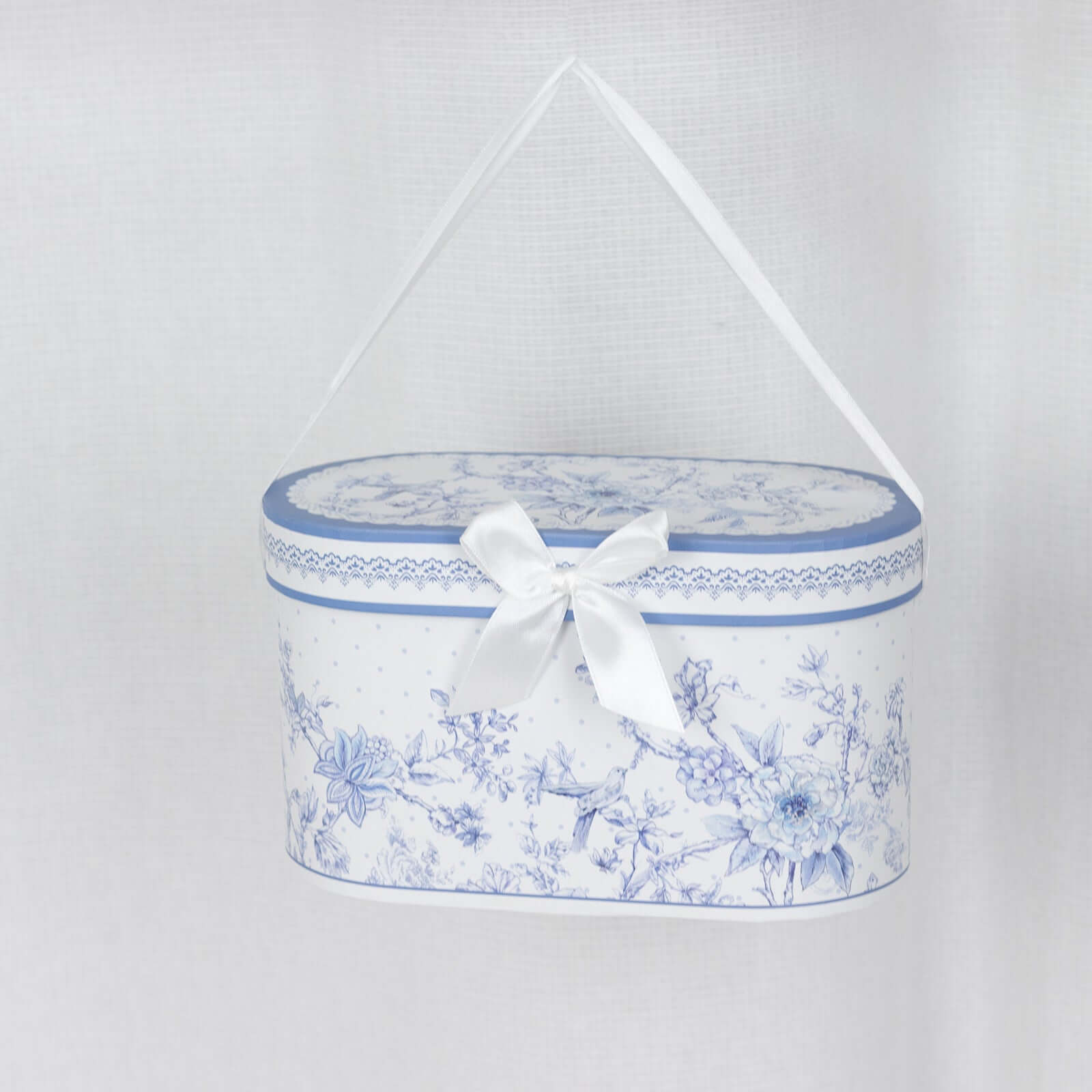 Hot Deal! 2-Pack White & Blue French Toile Porcelain Tea Cups Bridal Shower Gift Set in Keepsake Box