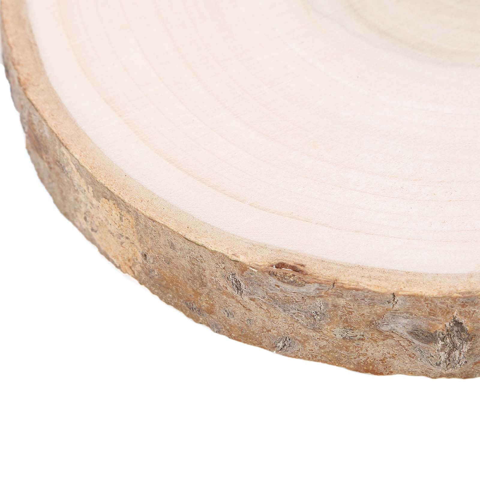 Versatile Rustic Round Poplar Wood Slices - 9 Dia Table Centerpieces