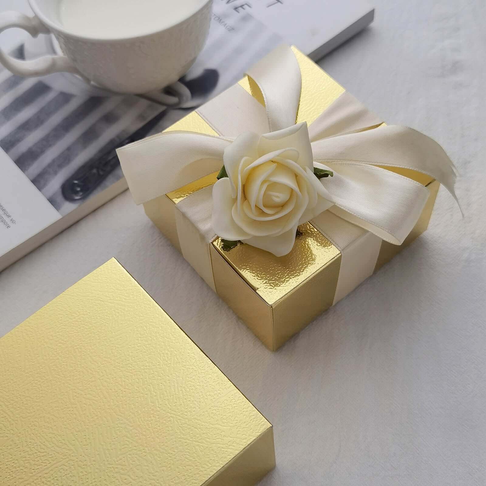 Hot Deal! 100-Pack 4x4x2 Gold DIY Cake Cupcake Party Favor Gift Boxes