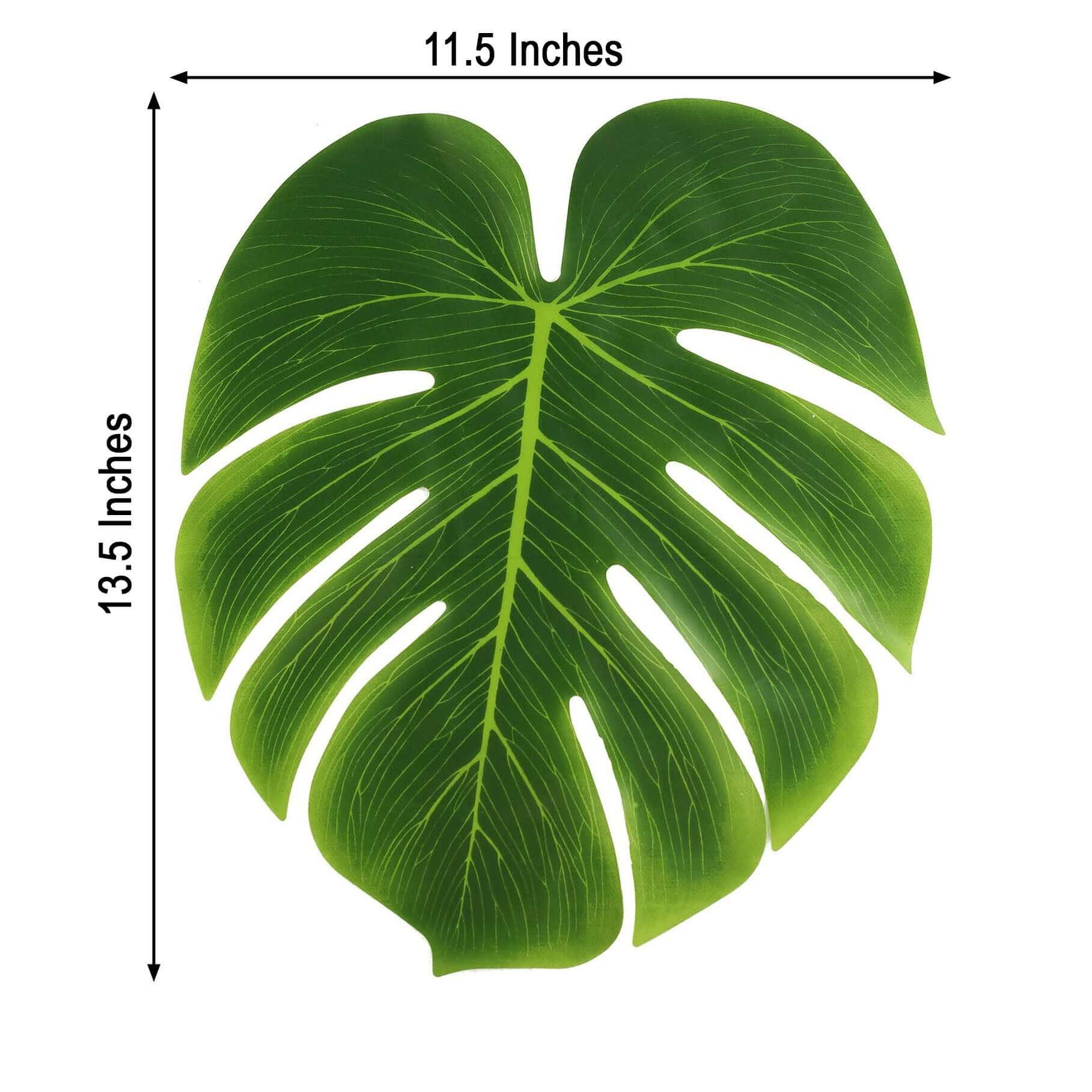 Hot Deal! 12-Pack Large Green Artificial Monstera Palm Leaves for Summer Theme Parties