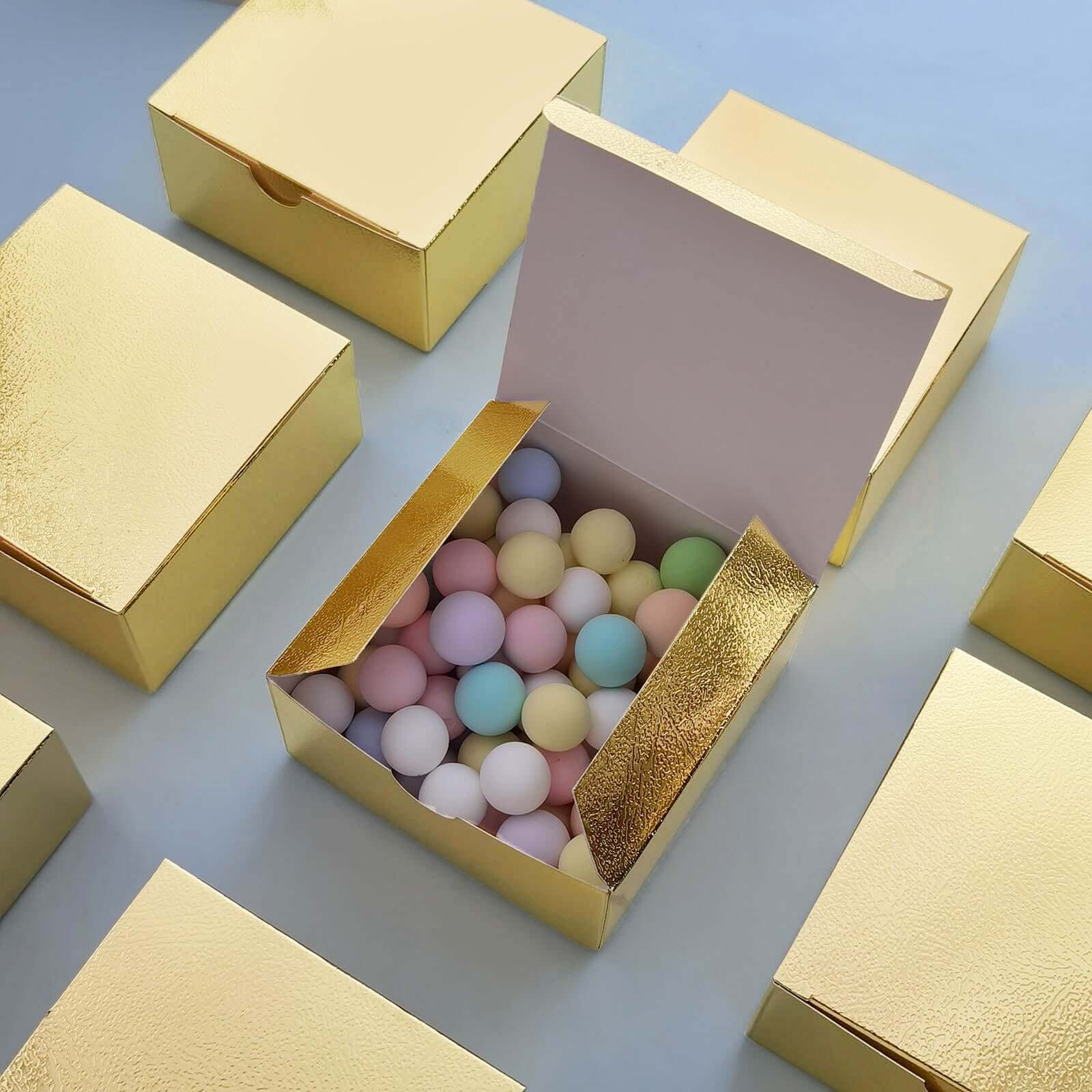 Hot Deal! 100-Pack 4x4x2 Gold DIY Cake Cupcake Party Favor Gift Boxes