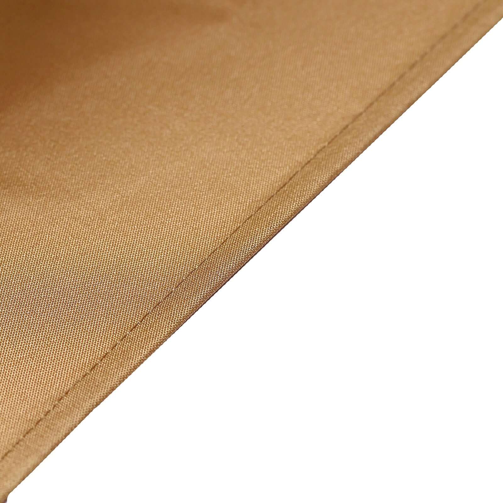 Gold Fitted Polyester 72x30 Rectangle Tablecloth - Durable for Events