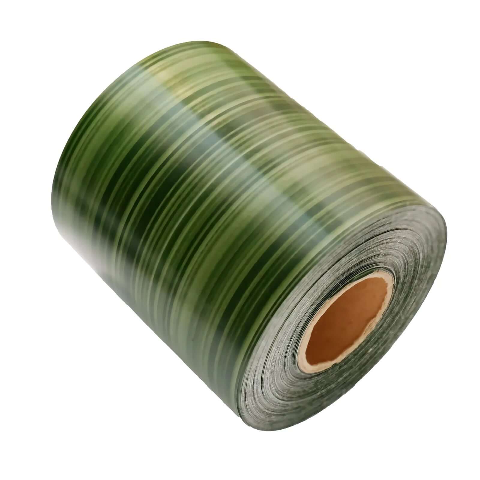 50-Yard 4" Green Ti Leaf Waterproof Satin Ribbon - Ideal for DIY Bouquet Crafts
