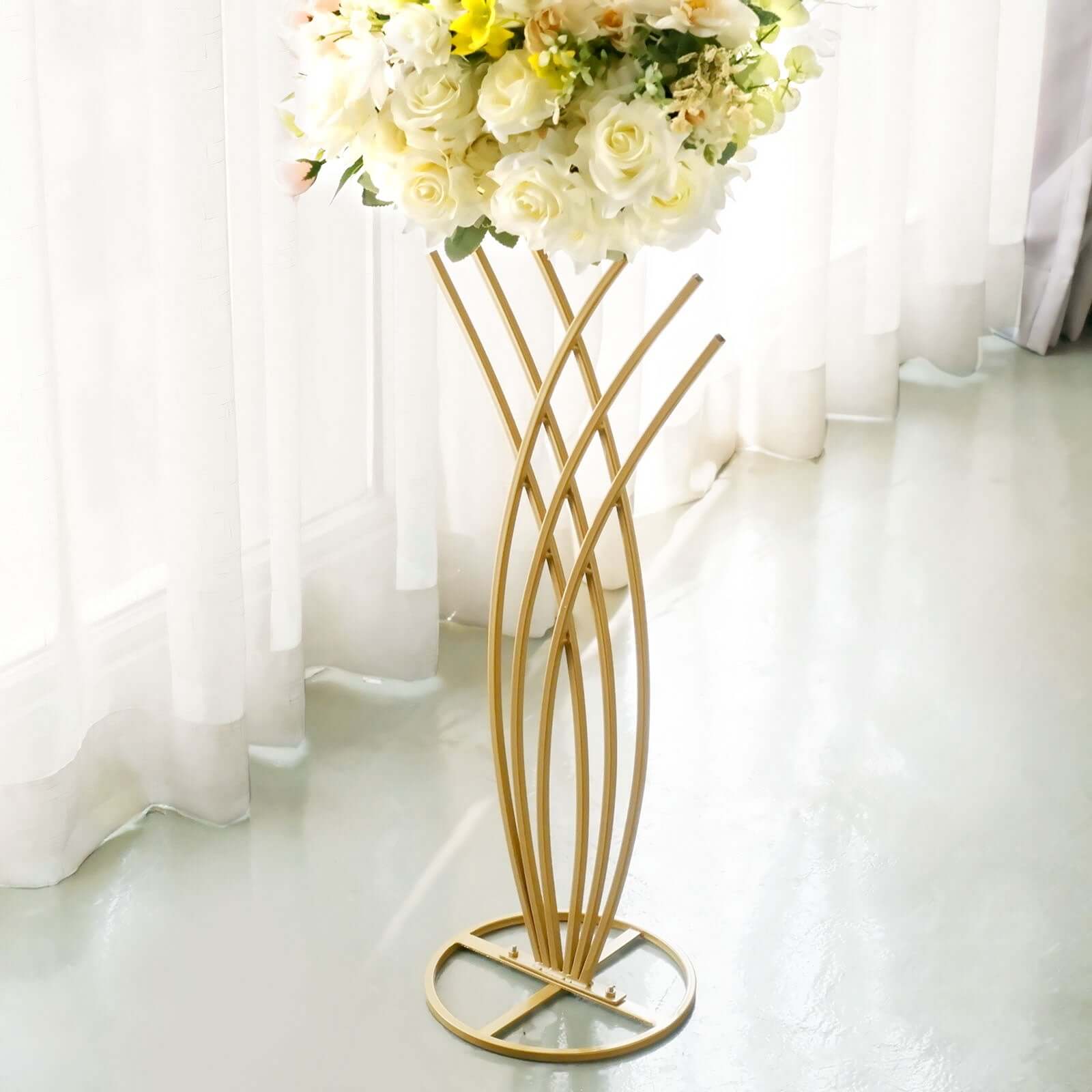 Gold Metal Mermaid Tail 2ft Wedding Table Centerpiece - Ideal for Decor