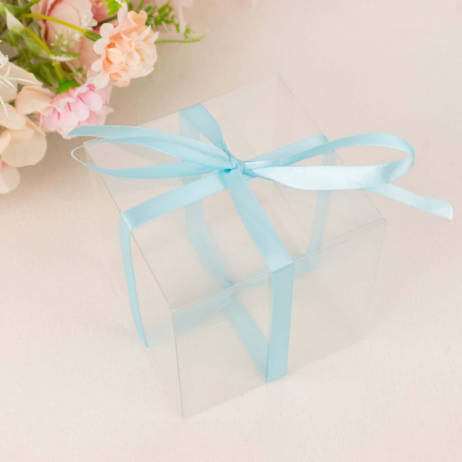 100-Yard 3/8-Inch Baby Blue Single-Sided Decorative Satin Ribbon Roll