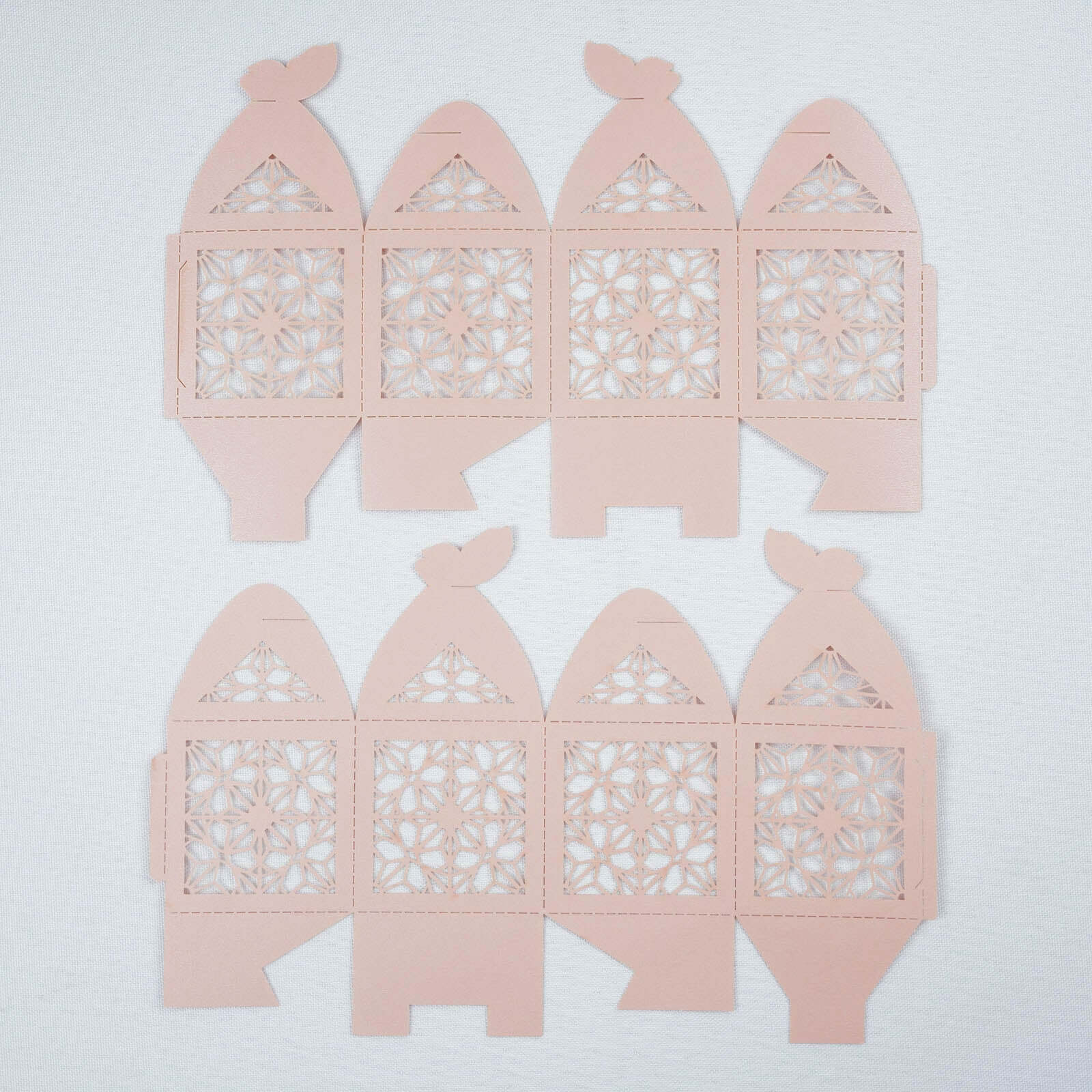 25-Piece Blush Pink Butterfly Laser-Cut Candy Gift Favor Boxes