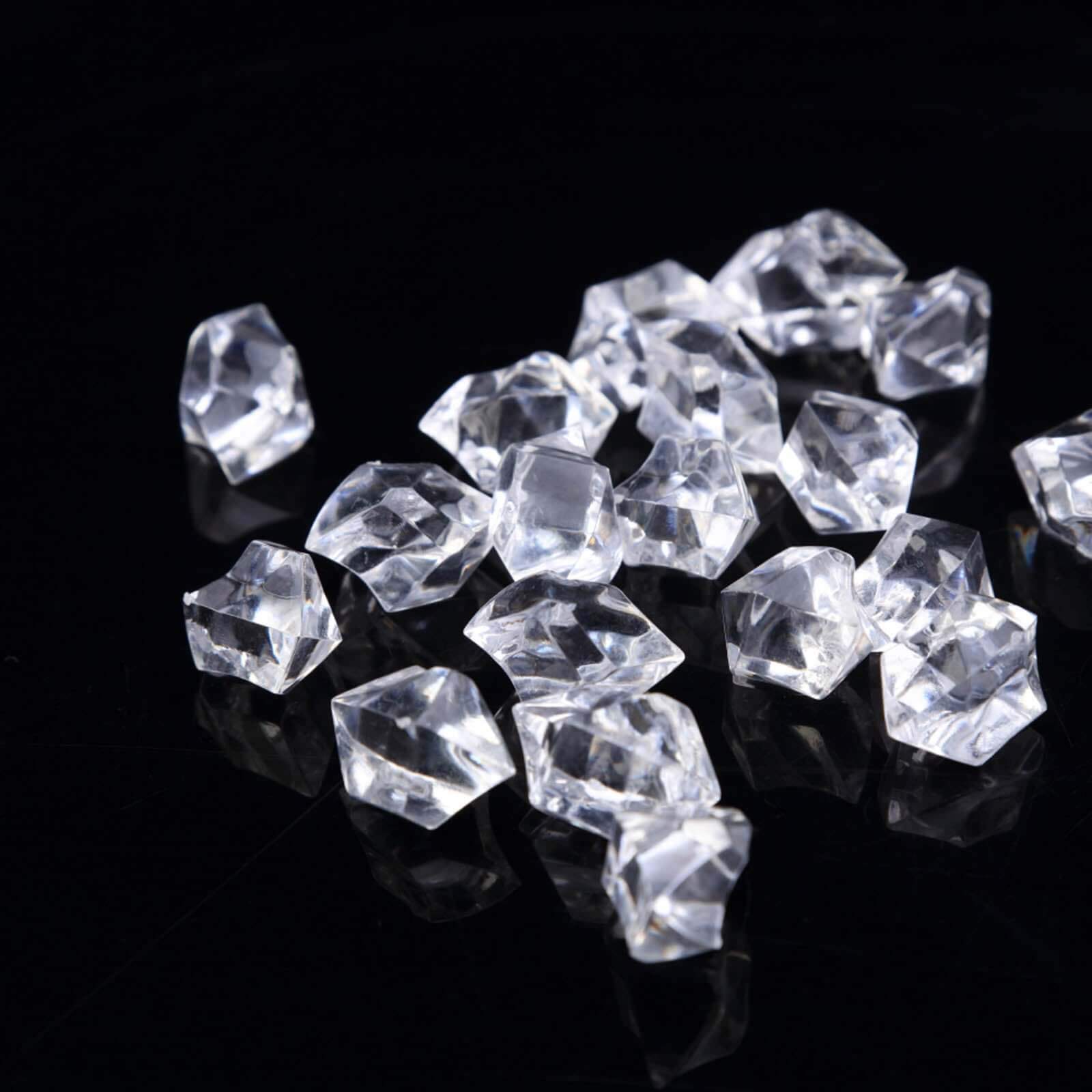 300 Pcs Large Clear Acrylic Ice Bead Vase Fillers - Ideal for Event Decor & DIY Crafts