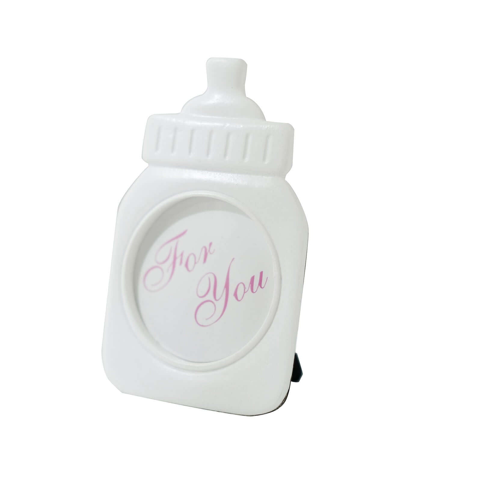 4-Pack White Resin Baby Bottle Photo Frames - Ideal Party Favors for Baby Showers & Gender Reveals