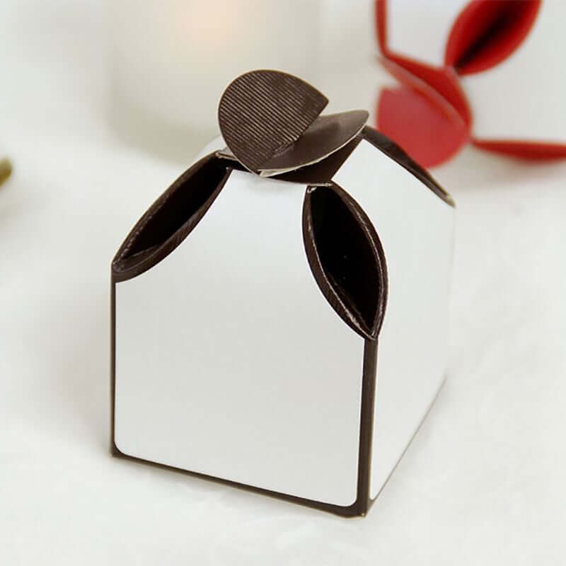 100-Pack 2-Inch Two-Tone Chocolate Party Favor Candy Gift Boxes - Clearance Sale