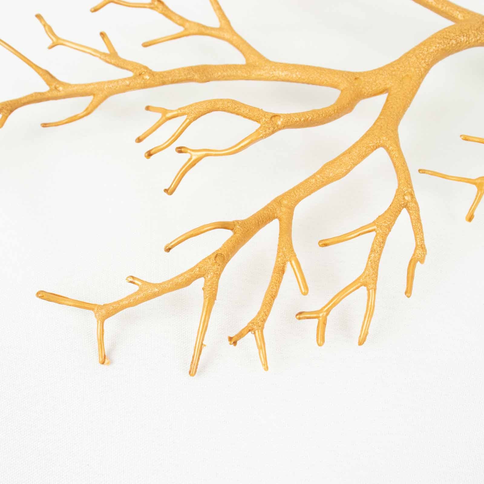 10-Piece Set of Metallic Gold Artificial Manzanita Tree Branches - Ideal for Vase Filler, Home & Wedding Decor