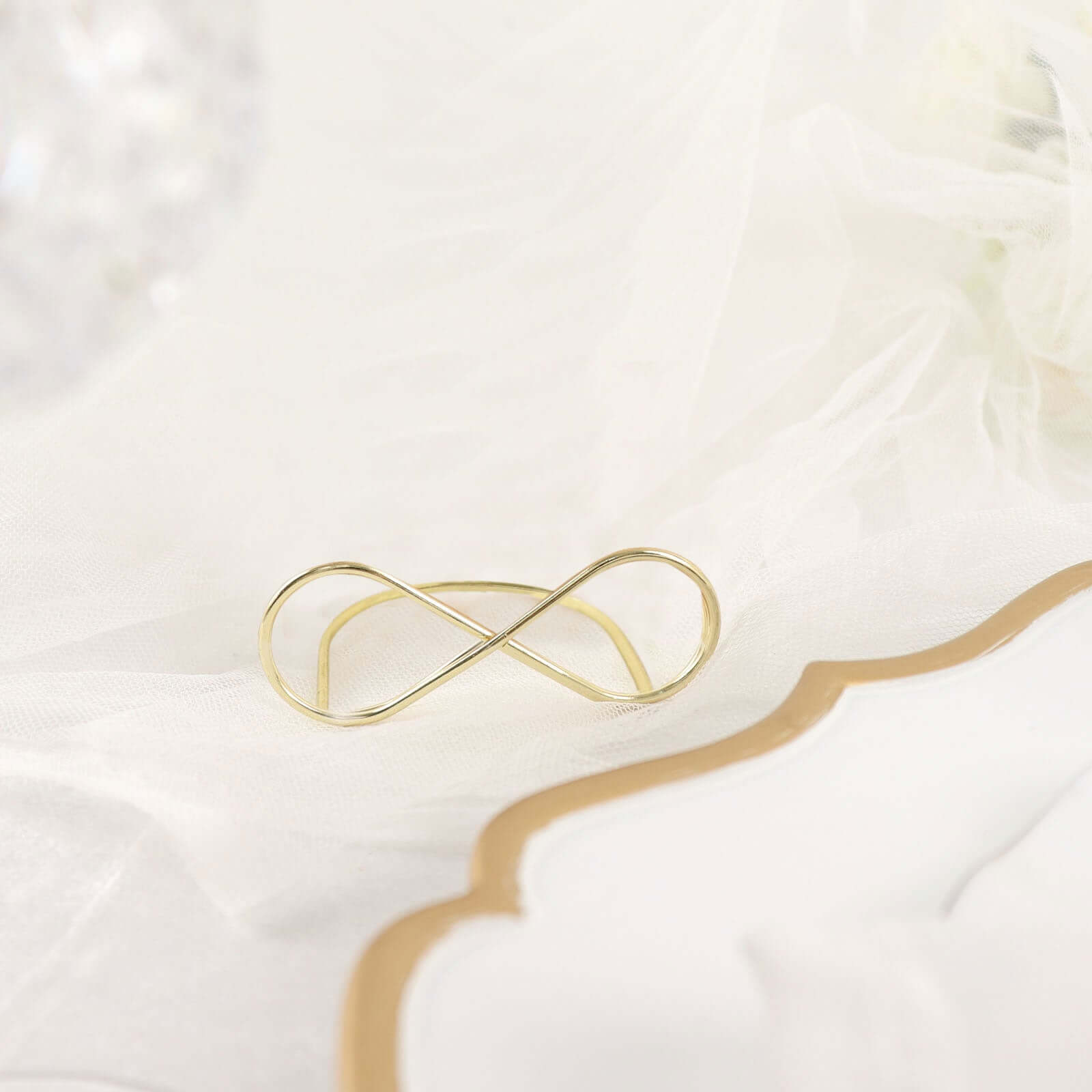Hot Deal! 10-Pack Gold Metal Infinity Design Card Holder Stands for Weddings and Events
