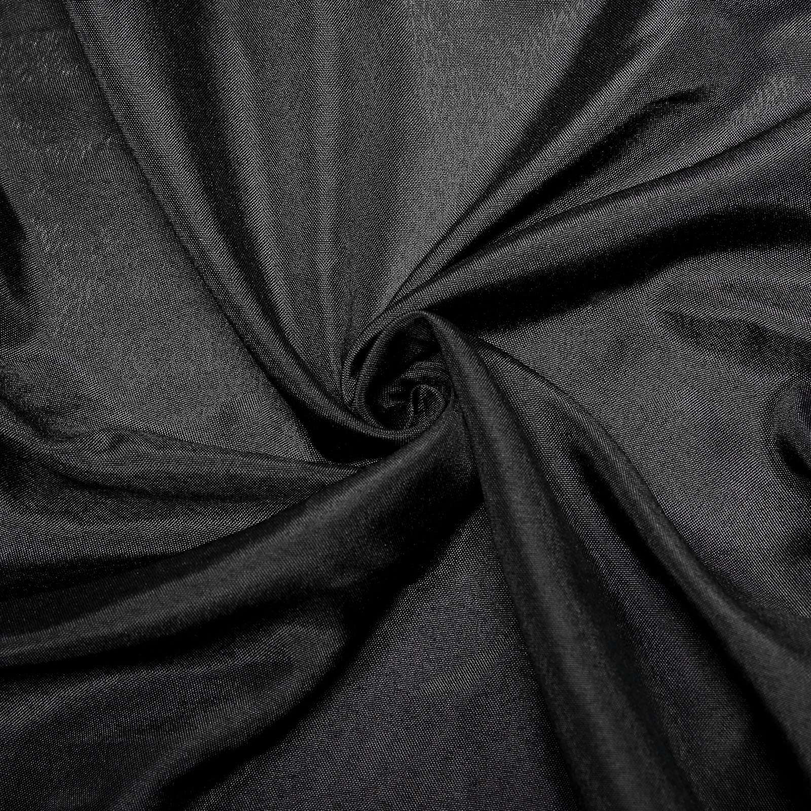 Wrinkle-Resistant Black Polyester Rectangle Tablecloth, 50x120