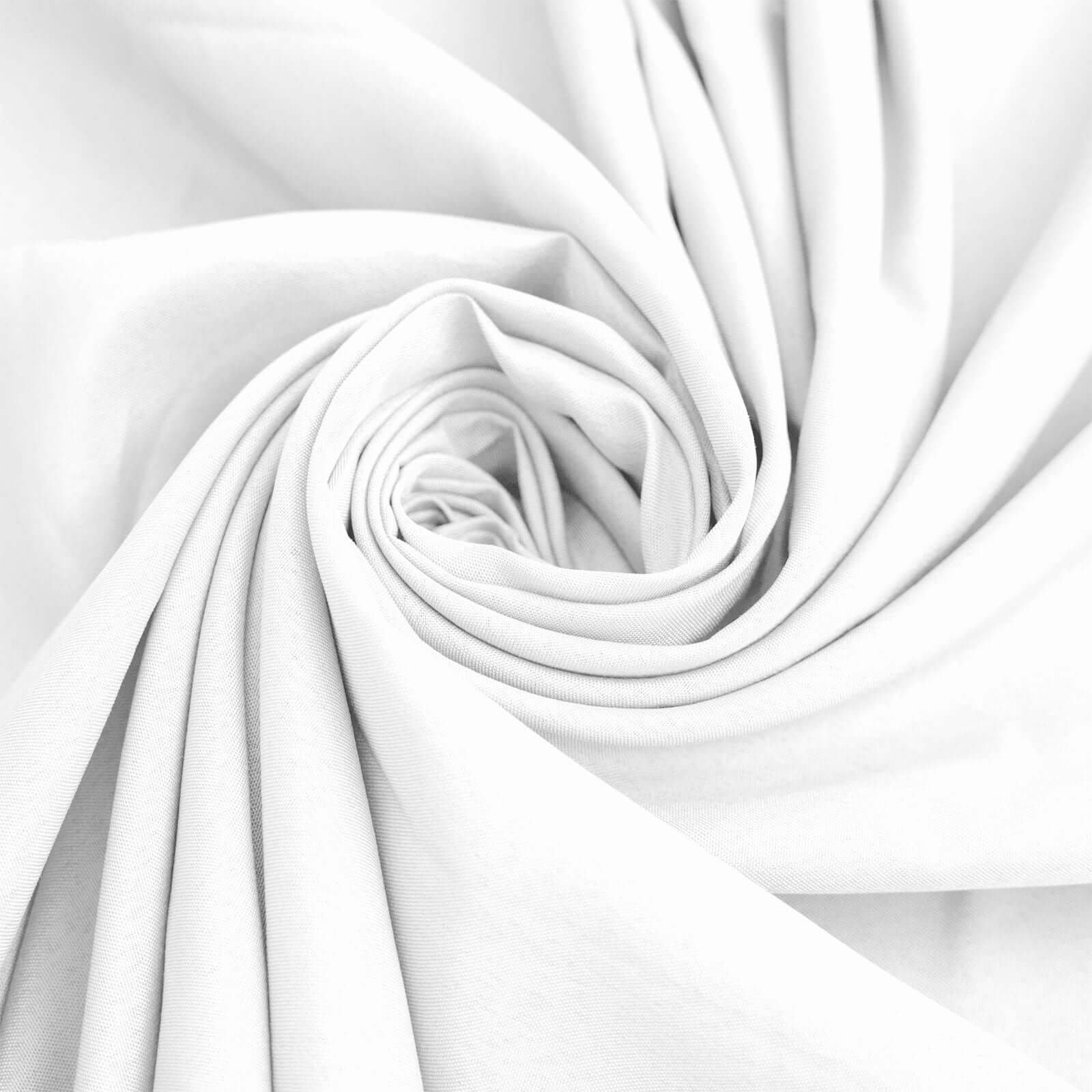 Seamless Wrinkle-Resistant White Polyester Tablecloth (90x156) for Elegant Gatherings - Great Deal!