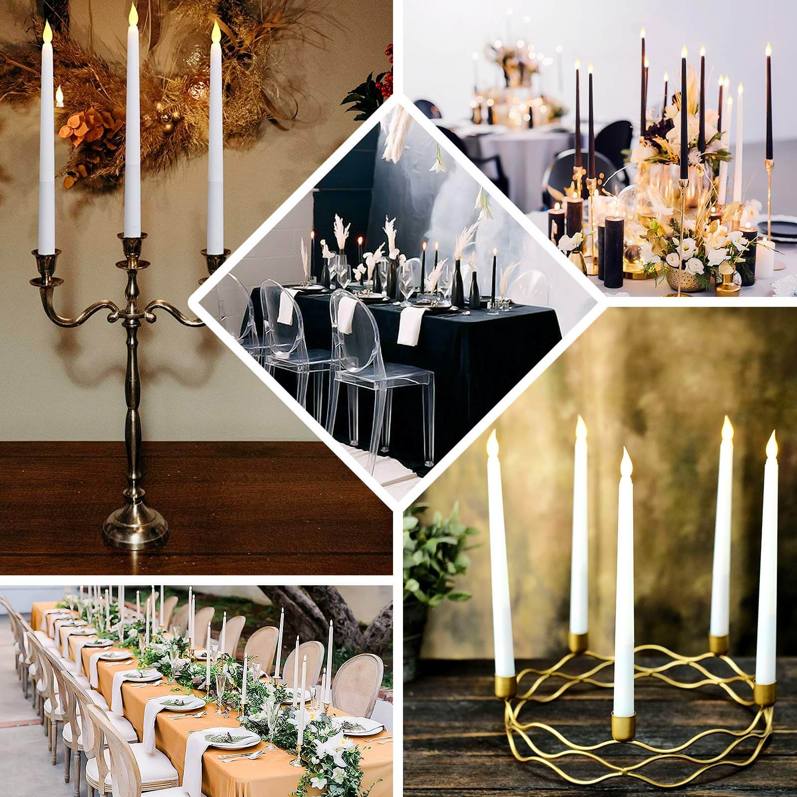 Hot Deal! 3-Pack Flameless LED Taper Candles with Warm Flickering Light, 11 Inches