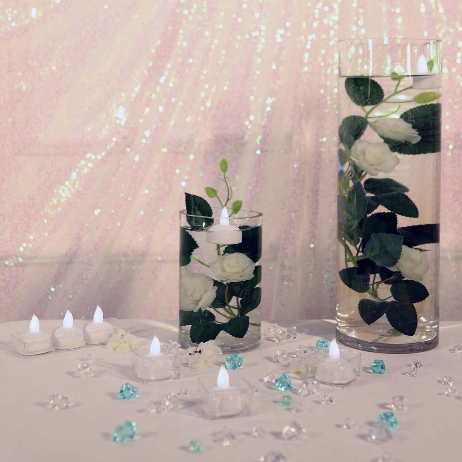 12-Pack Waterproof White Flameless Floating LED Tealight Candles