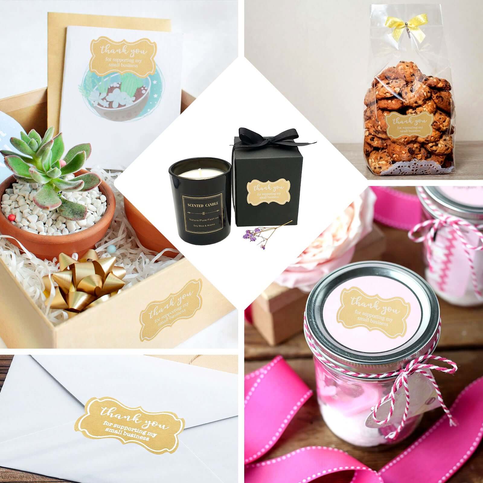 Get 500Pcs Thank You Stickers for Small Business Support - Ideal for DIY Envelopes