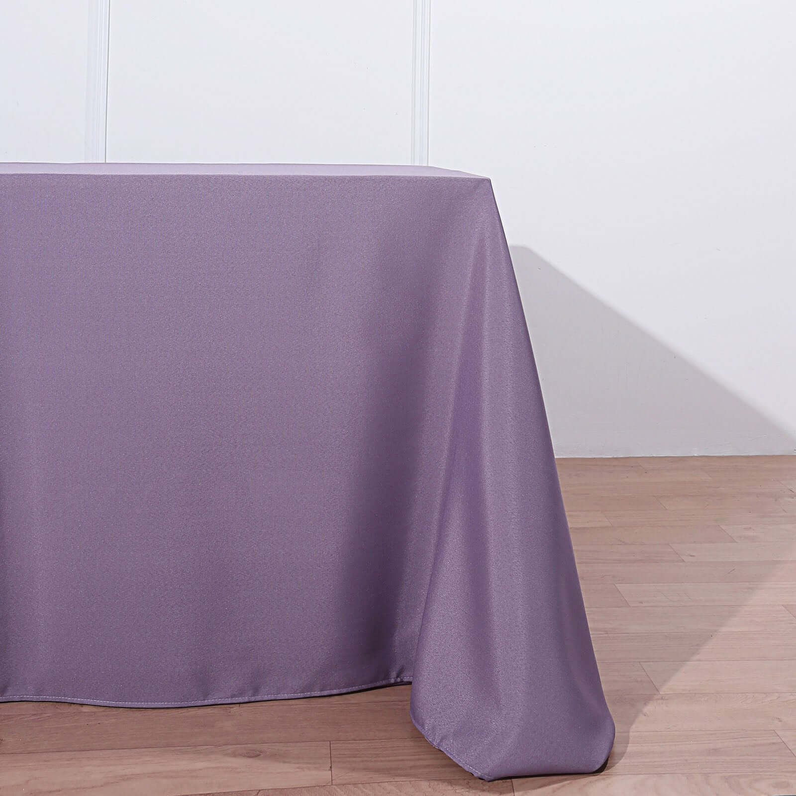 Wrinkle-Resistant Seamless Violet Amethyst Polyester Rectangle Tablecloth 90x132