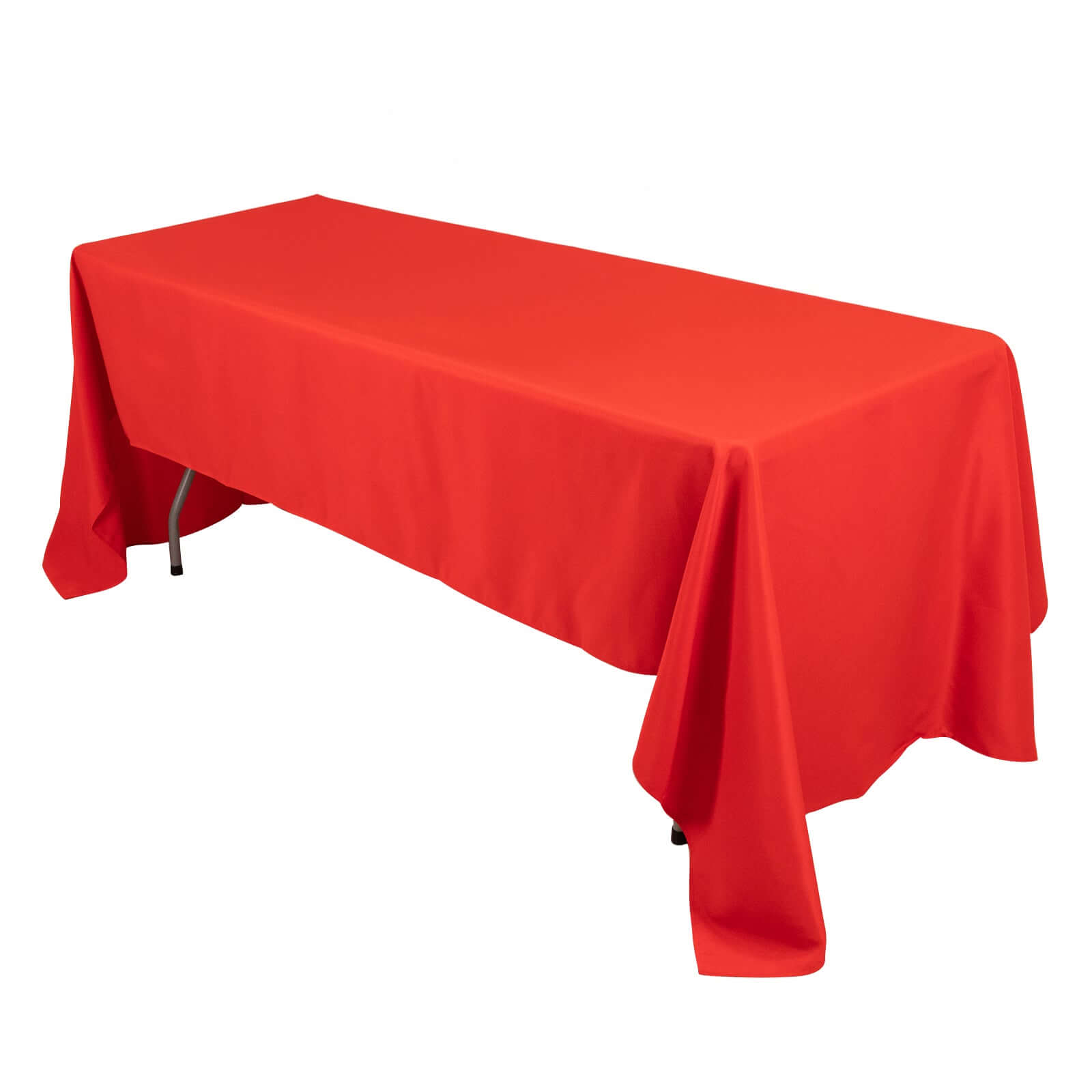 Hot Deal! Red 60x126 Rectangle Premium Polyester Stain-Resistant 220GSM Tablecloth