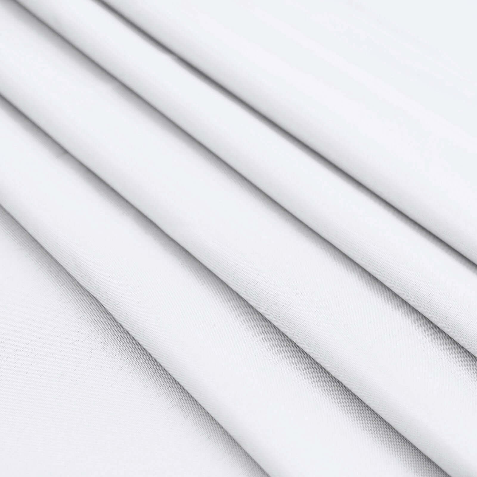 Get This White 90x132 Polyester Rectangle Tablecloth for Luxurious Celebrations