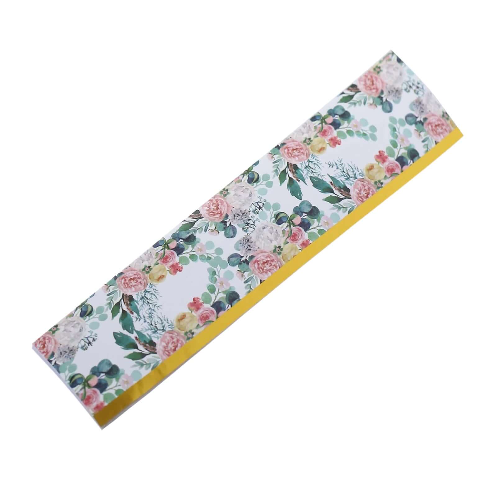 24-Pack Waterproof Water Bottle Labels: Peony Floral Design with Gold Trim in White & Pink