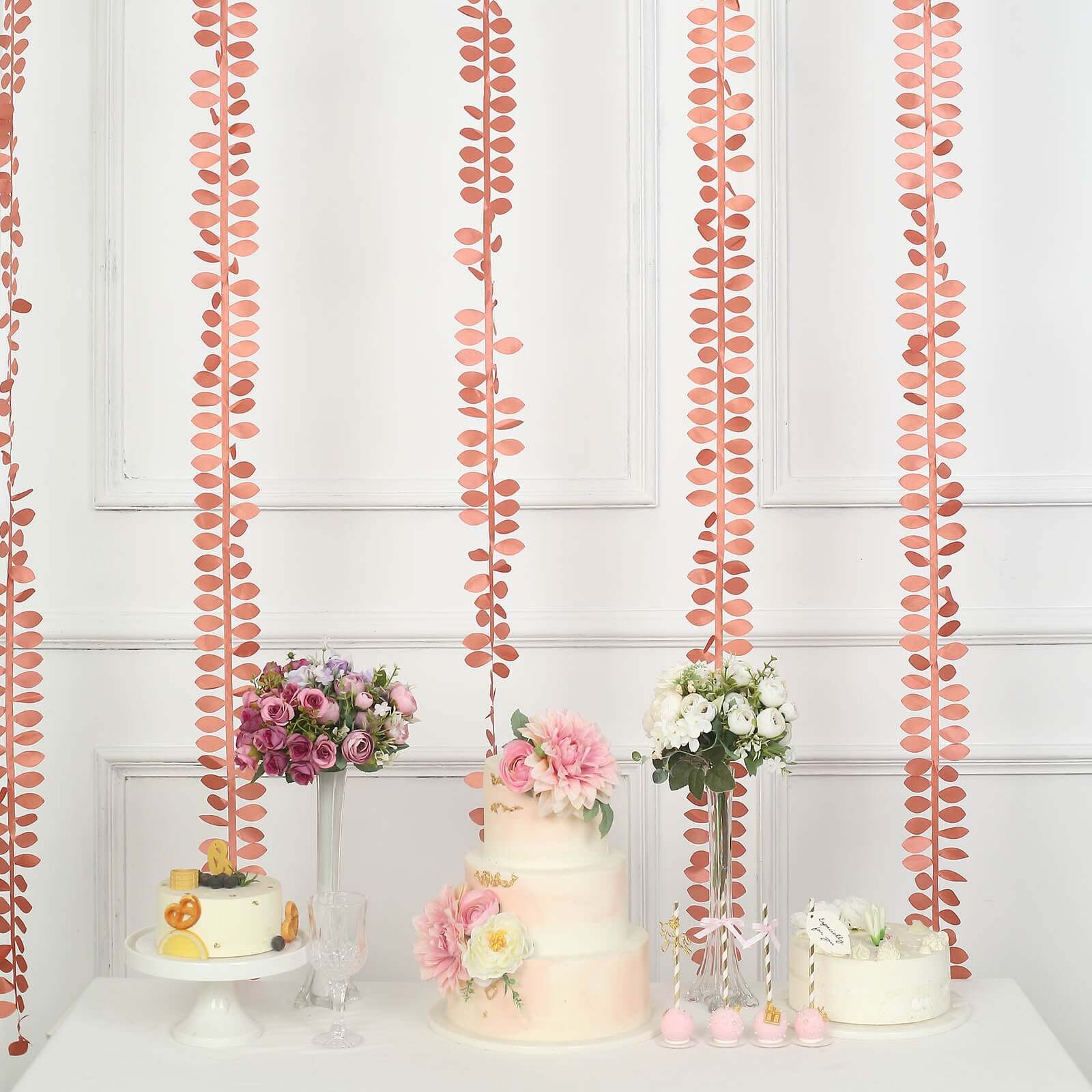 50ft Sophisticated Taffeta Ribbon Sash with 4 - Leaf Petal Design in Terracotta (Rust) - Ideal for Decor