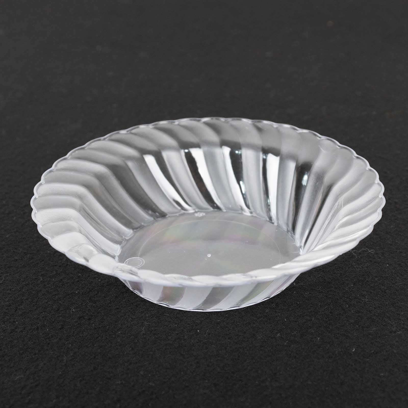 Hot Deal! 10-Pack Durable Disposable 5oz Clear Flared Hard Plastic Fruit Bowls for Desserts