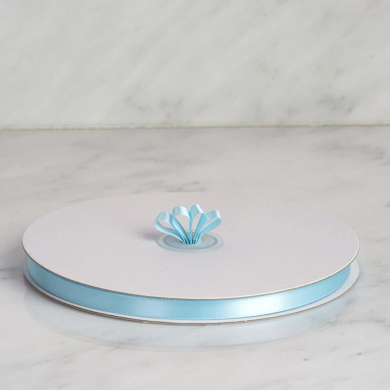 100-Yard 3/8-Inch Baby Blue Single-Sided Decorative Satin Ribbon Roll